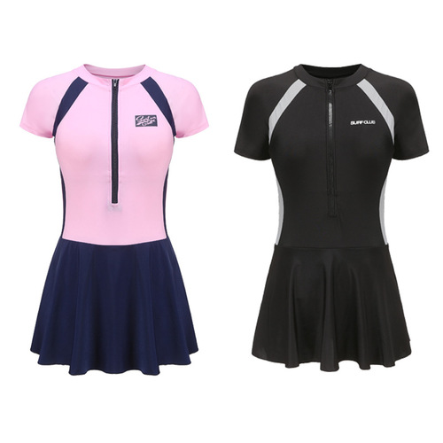 Sports swimsuit for women, one-piece, conservative, covering the flesh, slimming, ins style, professional women's plus size hot spring swimsuit wholesale