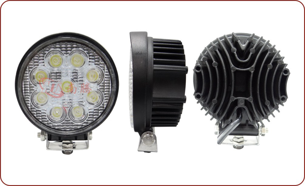 4 pulgadas ronda LED27W luz de trabajo luz de coche proyector de luz de vehículo todoterreno modificado luz del coche 10 generación 27W55 de espesor