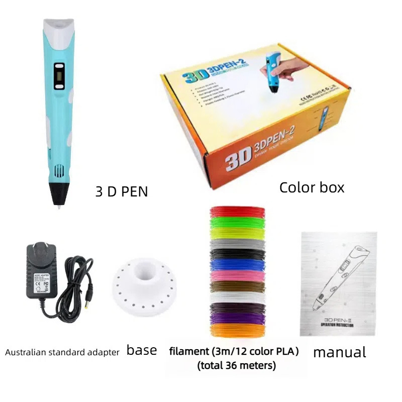 Suministro directo de fábrica 3D impresión pluma temperatura ambiente tridimensional graffiti pintura pluma inteligente regalo educativo juguete papelería 3dpen