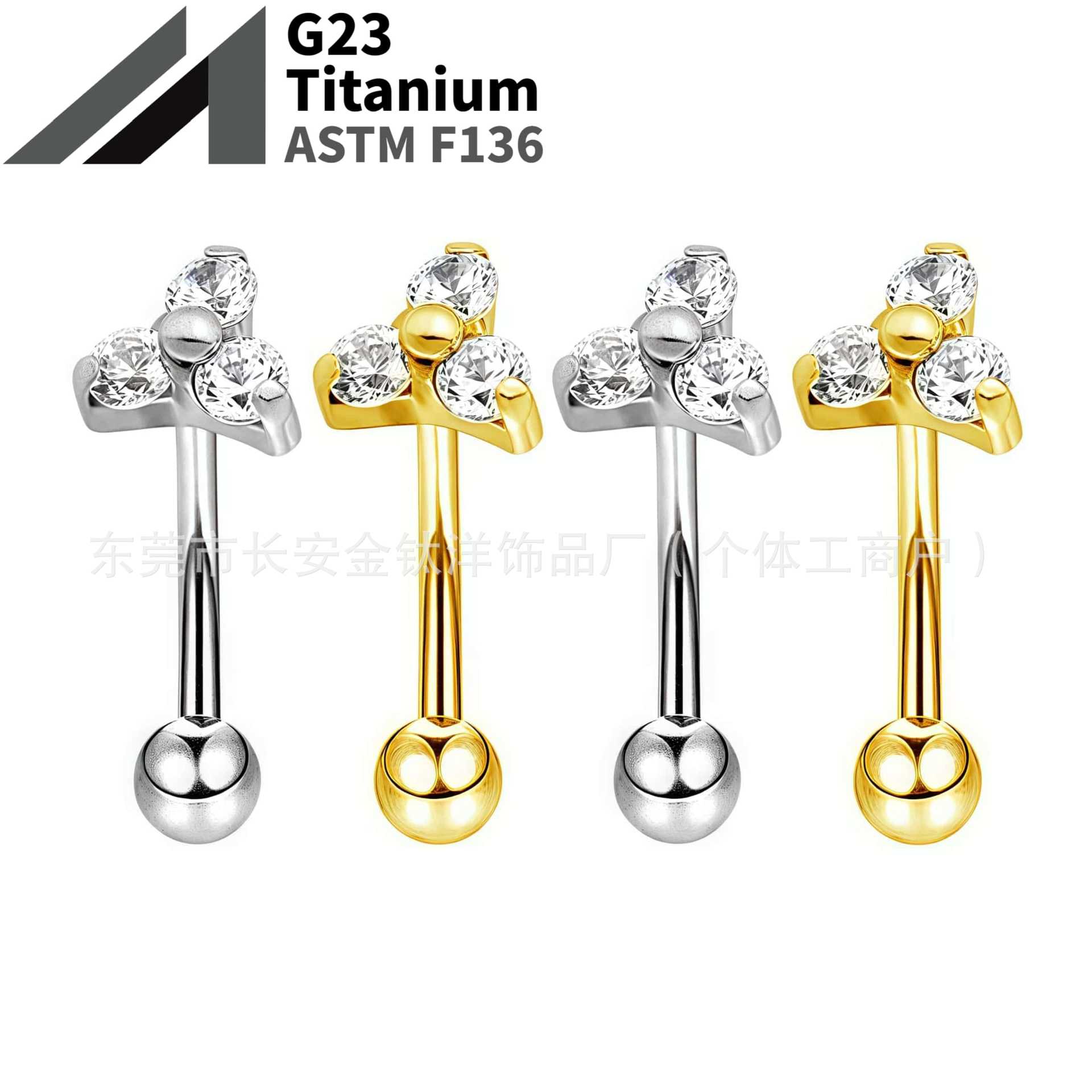 16G labret stud size and finish detail