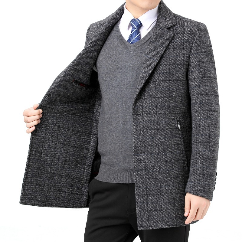 Double-sided woolen woolen coat for boys