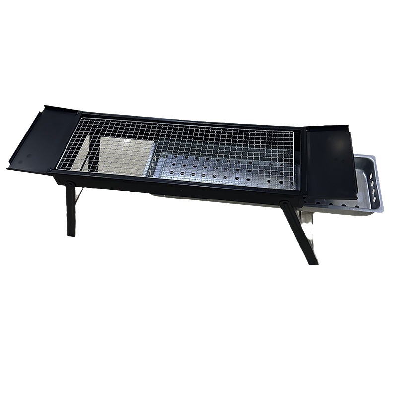 Plegable para el hogar engrosada estufa de barbacoa de acero negro al aire libre portátil libre de humo pequeña estufa de carbono estante para hornear suministro directo de fábrica