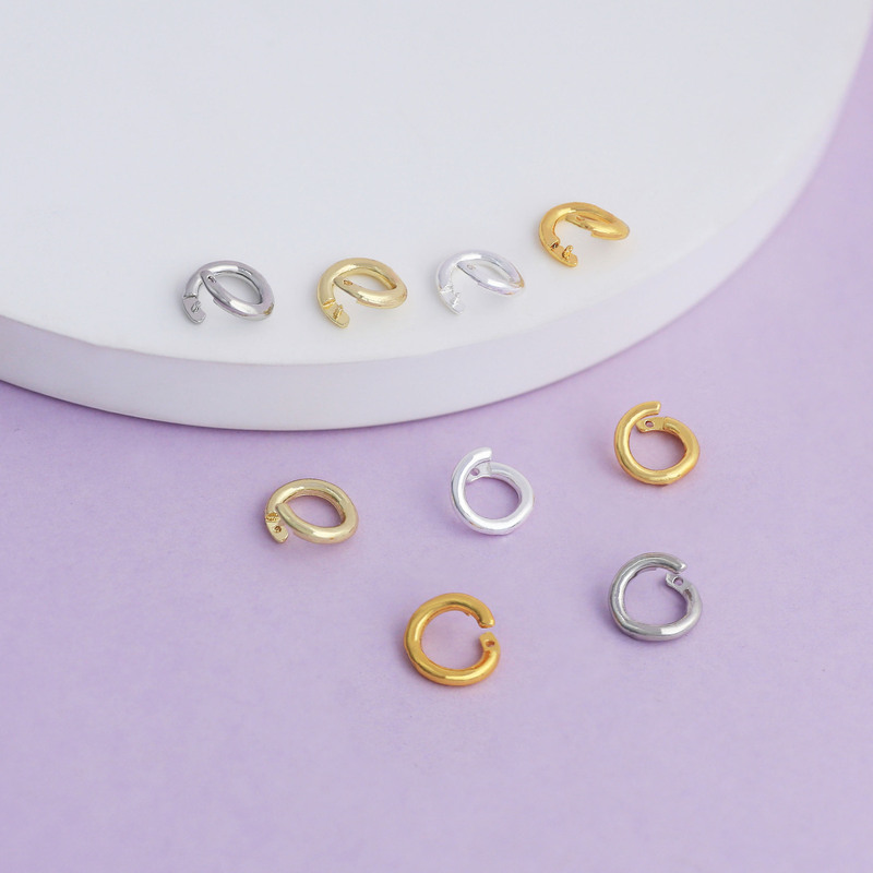 Wholesale Snap-On Open Rings 18K Real Gold Color-Preserving Universal Connecting Rings DIY Jewelry Bracelet Necklace Accessories Wholesale Snap-On Open Rings 18K Real Gold Color-Preserving Universal Connecting Rings DIY Jewelry Bracelet Necklace Accessories