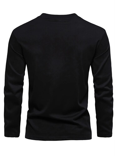 Men's 100% Cotton Loose Comfort Casual Sports Los Angeles Letter Print Crew Neck Long Sleeve T-Shirt Top