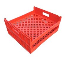 加厚大面包筐 橙色塑料面包框面包筐房周转筐运输箱 带把手面包架