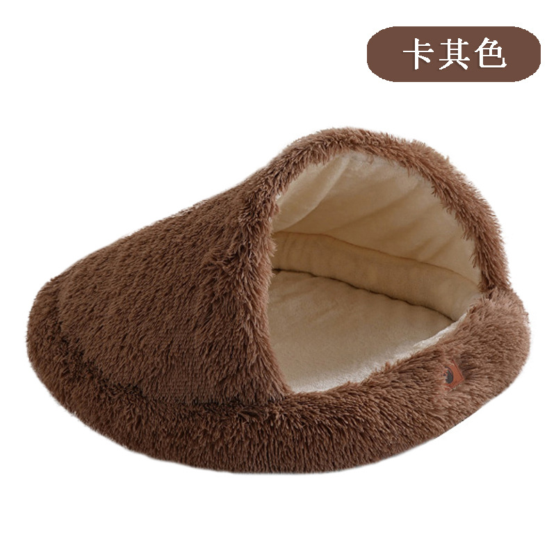 Nuevos productos transfronterizos de invierno cálidos conchas de gato, camas de perros cerradas, camas de perros cerradas