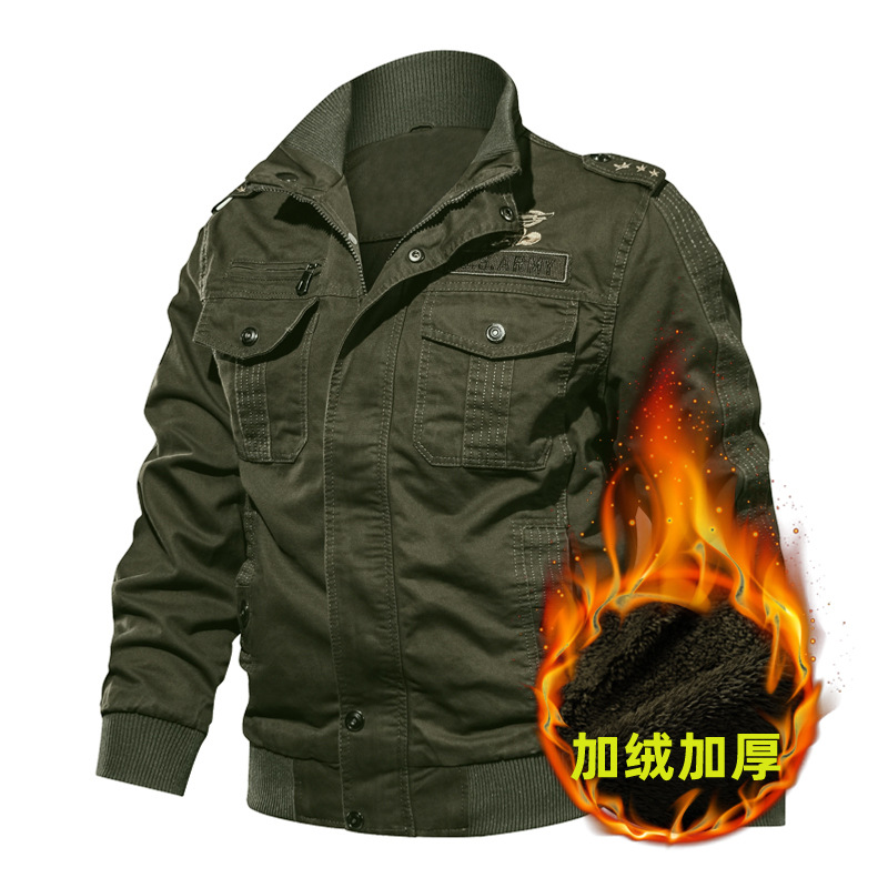 Cross-border AliExpress invierno lavado Chaqueta de algodón hombres eBay Amazon chaqueta militar hombres forrado de lana engrosada más tamaño
