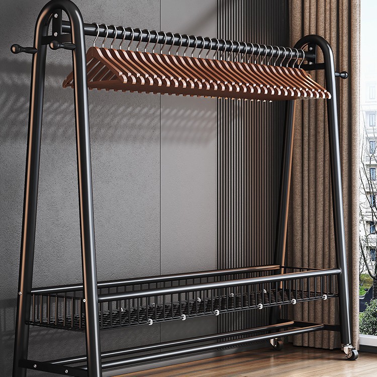 Coat Rack Floor-Standing Bedroom Household Clothes Storage Rack Indoor Simple Clothes Drying Rack Room Hanging Clothes Rack Thickened