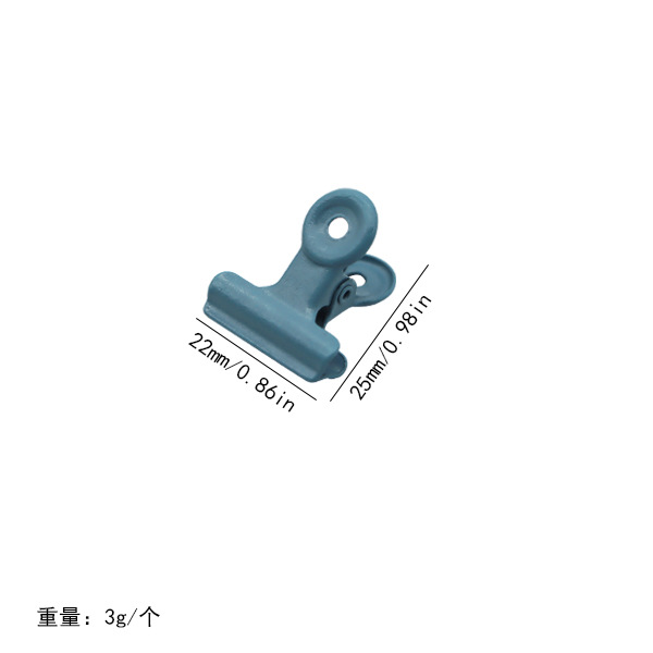 22mm 둥근 머리 클립 블루