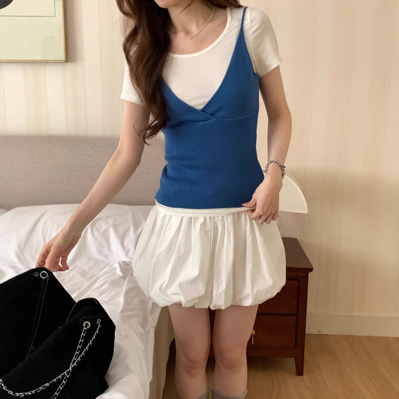 2026 Weisong Summer New Korean-Style Tencel Short-Sleeve Women's T-Shirt, Slim Fit, Versatile Casual Top