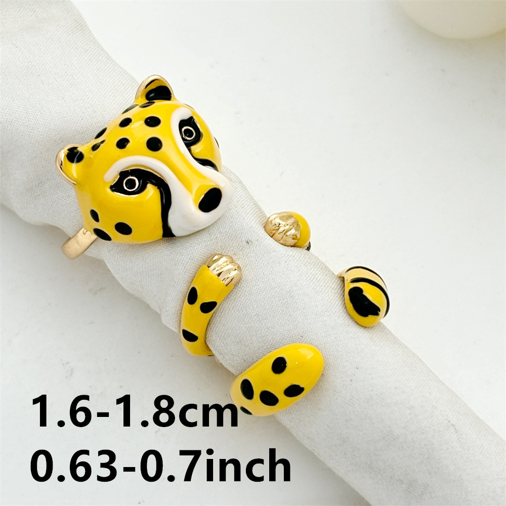 15g Weight Open Rings Classification 1 Set Quantity Holiday, Daily Occasion Alloy Material Animal, Cartoon Pattern All Seasons Season Women's Gender Plating Design Original Design, Cute Style Original Design Cute Animal Cartoon Alloy Plating Women's Open Rings 7