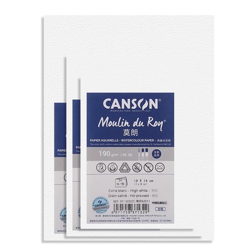 UK gets more for the watercolor paper of Canson New Morland Art Student Special 300g Full Cotton Pulp Watercolor Paper 