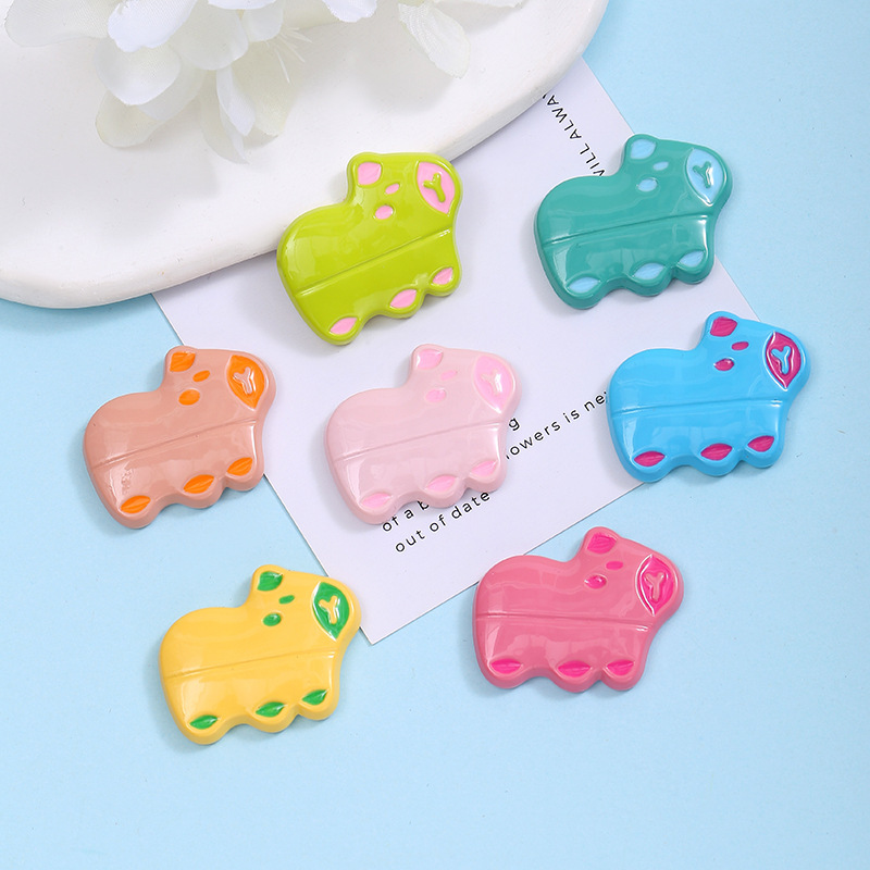 Cartoon Pufferfish Resin Patch DIY Hair Accessories Hairpin Accessories Cream Glue Phone Case Accessories Wholesale Fresh and Sweet