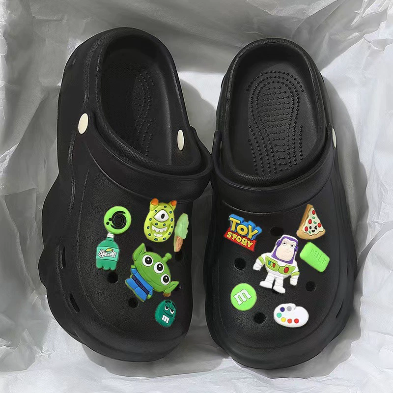 Absolutely Cute Croc Shoes Women's EVA Summer Outerwear 2024 New Beach Shoes Anti-Slip Anti-odor Thick Sole Heightening Drags