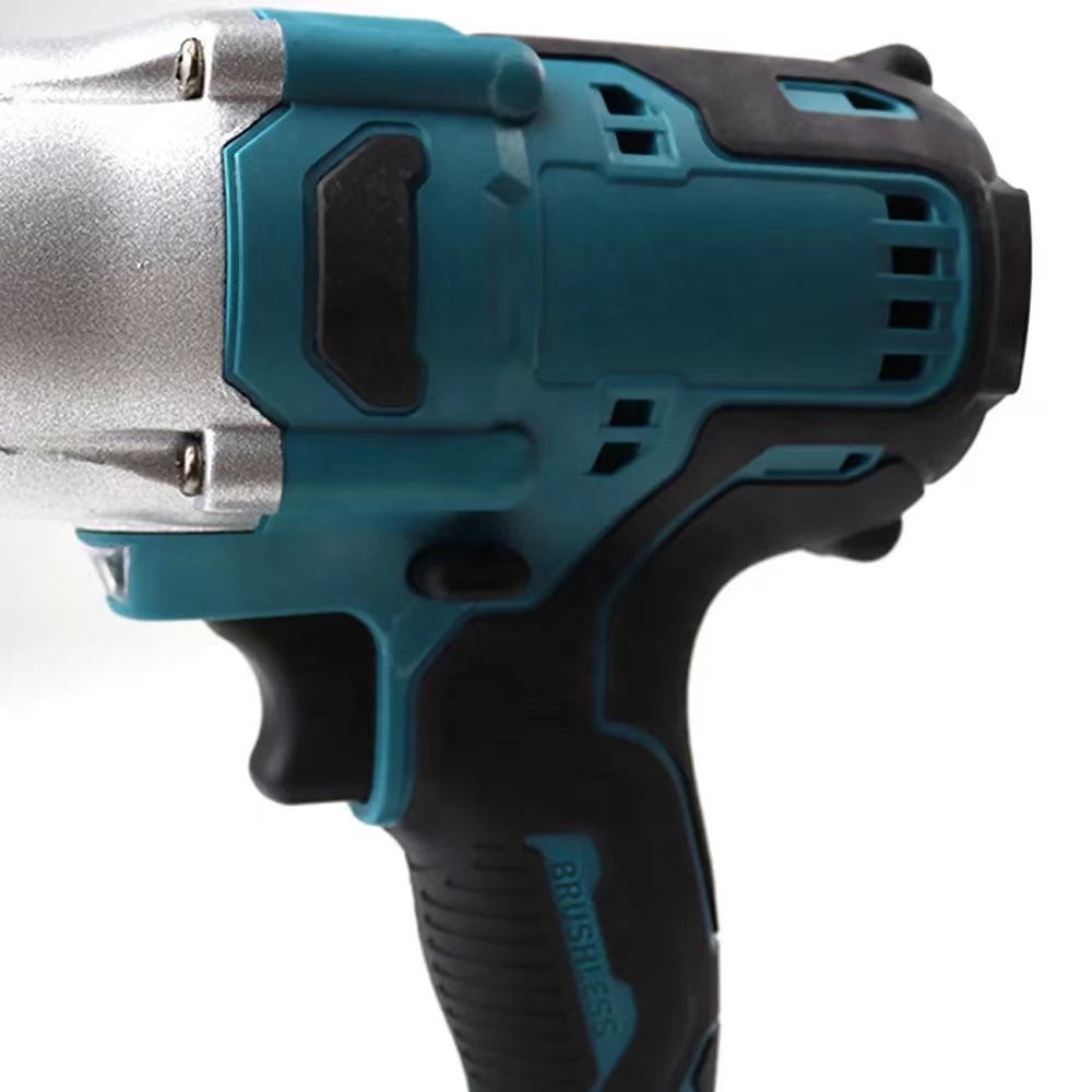 Paso de fábrica al por mayor sin escobillas de gran par pistola de aire de alta potencia llave eléctrica resistente reparación de automóviles de alta potencia Llave de impacto