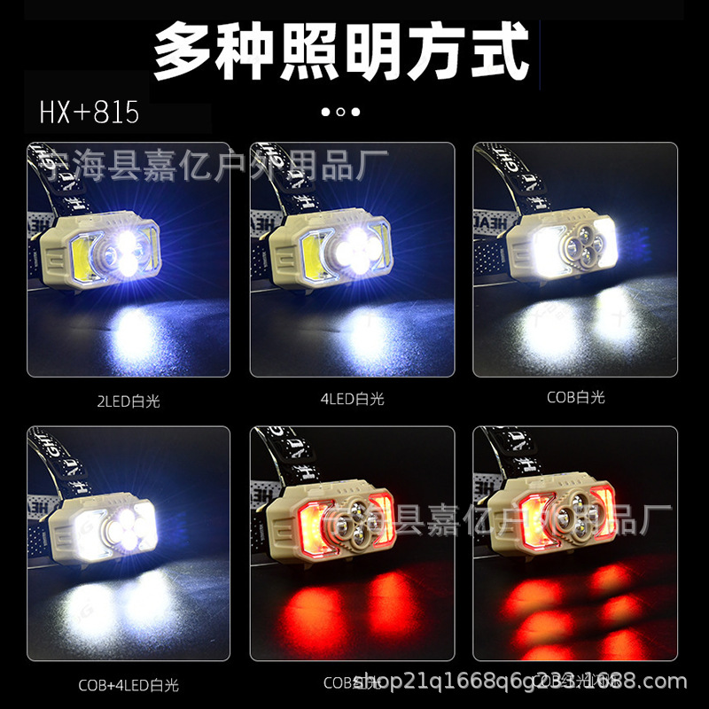 Transfronterizos COB inducción headlight led zoom al aire libre montañismo luz de pesca nocturna al por mayor image 3