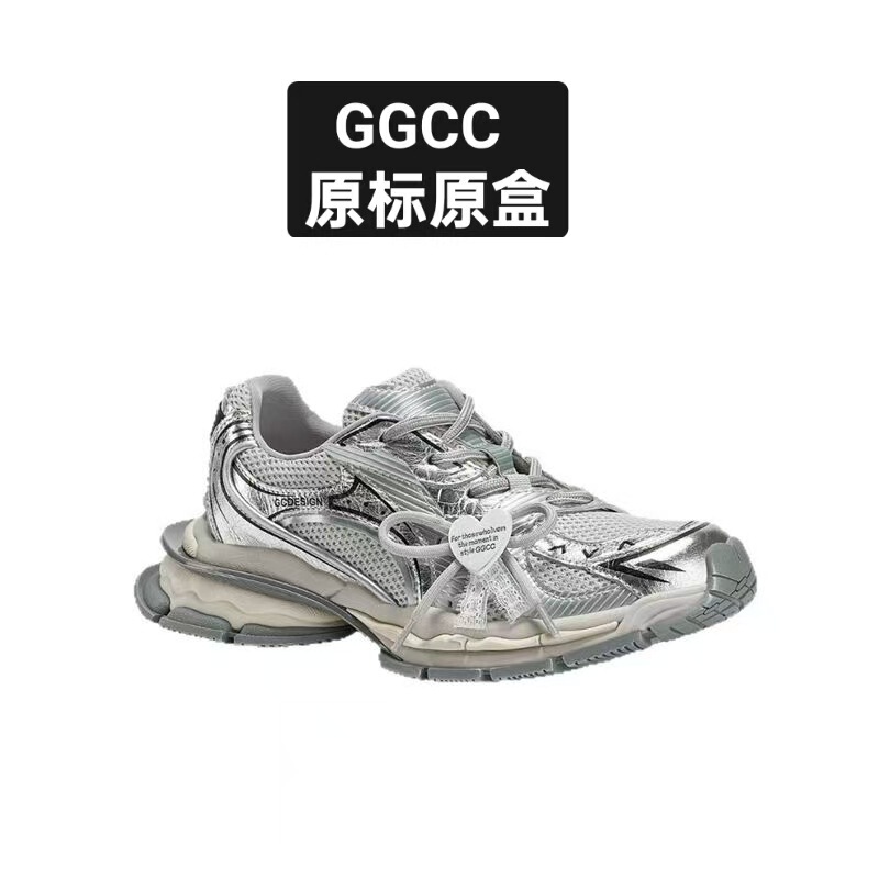 Ggcc Trendy Thick-Soled Height-Increasing Vintage Dad Shoes for Women 2026 Spring New Versatile Dopamine Sports Casual Shoes