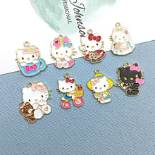 凯蒂猫可爱卡通猫咪吊坠diy合金饰品配件项链钥匙扣包包挂件配饰