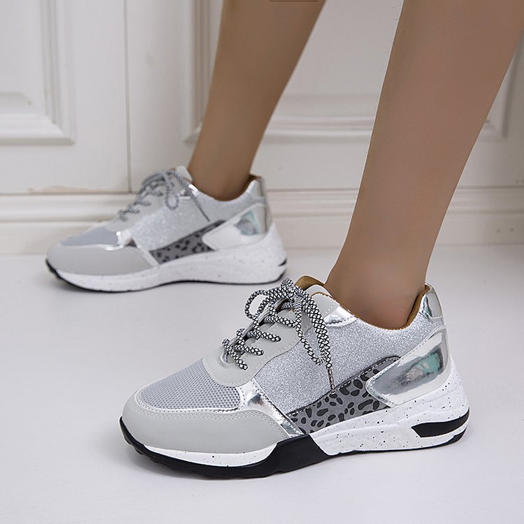 Cross-border plus size sports shoes women 2024 spring and summer new mesh breathable leisure sports casual shoes women