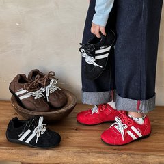 2025秋季新款女童运动鞋双鞋带儿童德训鞋软底轻便阿甘鞋休闲板鞋