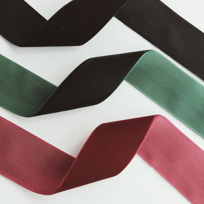 Cinta de terciopelo para el cabello, cinta flocada, accesorios para el cabello hechos a mano, ropa interior de embalaje, accesorios para el cabello