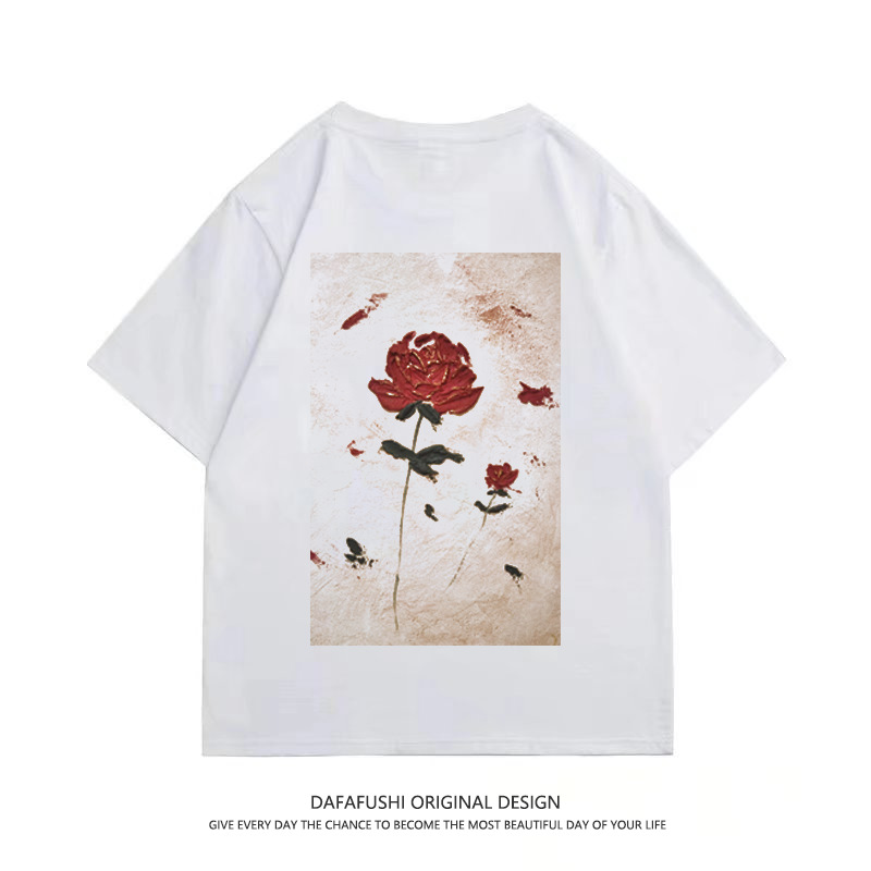 Retro summer brand T-shirt for men and women