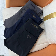 欧货商务弹力男裤秋季男士休闲裤高端轻奢新款透气修身百搭长裤子