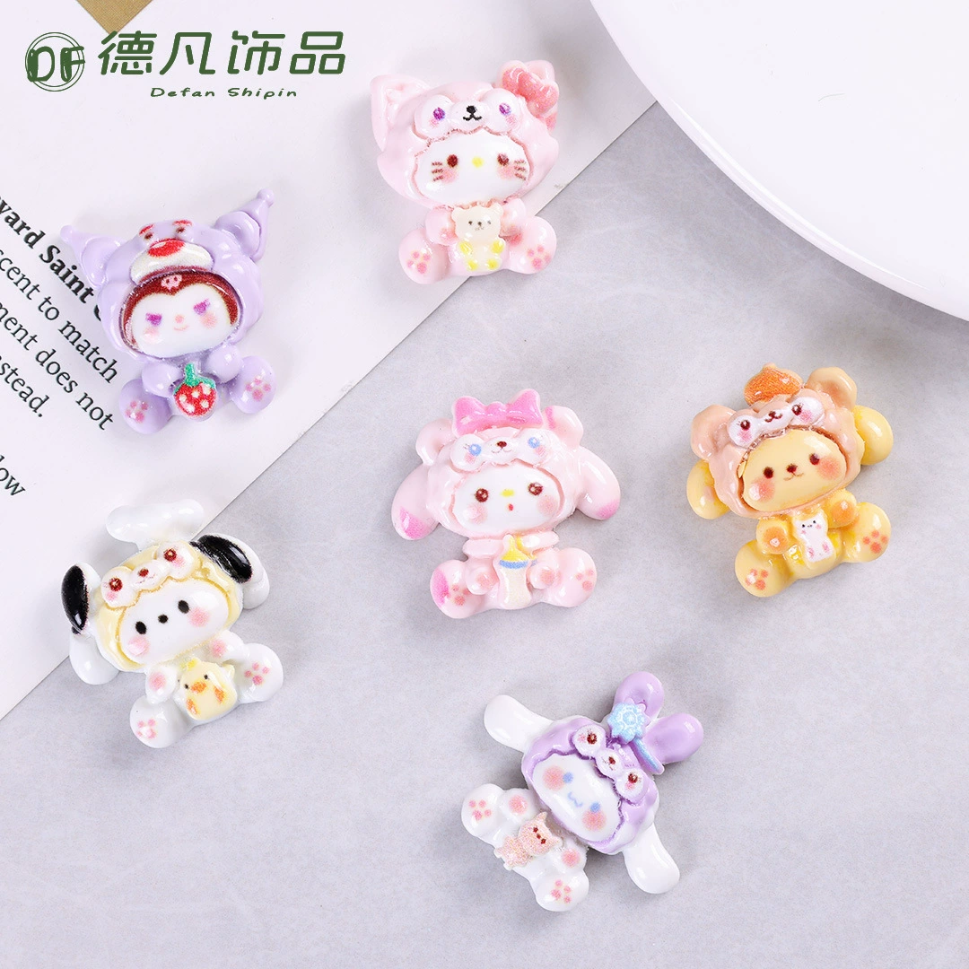 Милая плюшевая кукла-кошка КТ, декоративное украшение, изделия из смолы, креативные аксессуары для заколок своими руками, маленькие украшения для автомобиля