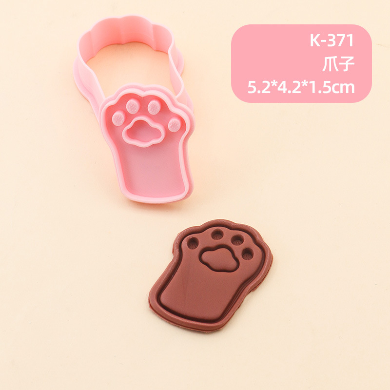 Molde de galletas de gato siamés de barro de frijol pequeño Dibujos animados lindo modelado de expresión gatito galleta DIY fondant horneado hogar