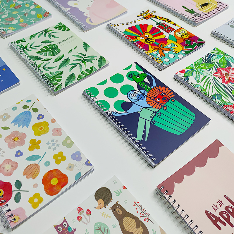 White Card Cover Coil Notebook Factory Customized A5 Coil Notebook A6 Small Notebook Gift Hand Ledger Note Notebook