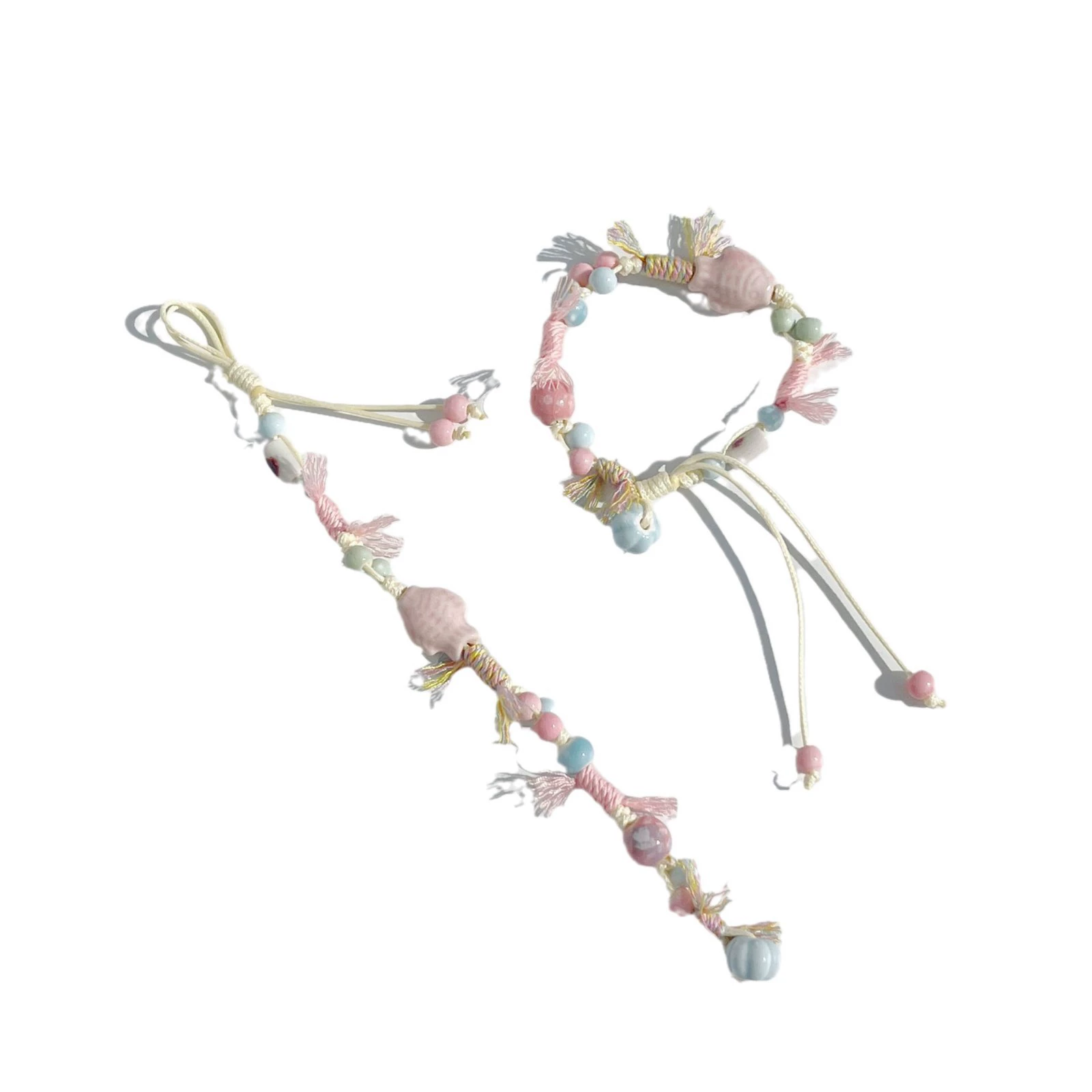 Керамическая bracelet Jingdezhen Новая китайская керамическая браслет украшение студент тибетский рукав из верёвки ручной вязки станция студенческие подарки