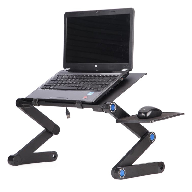 Aluminum Alloy Laptop Table Foldable Bed Desk Dormitory Lazy Cooling Stand Standing Office Desk