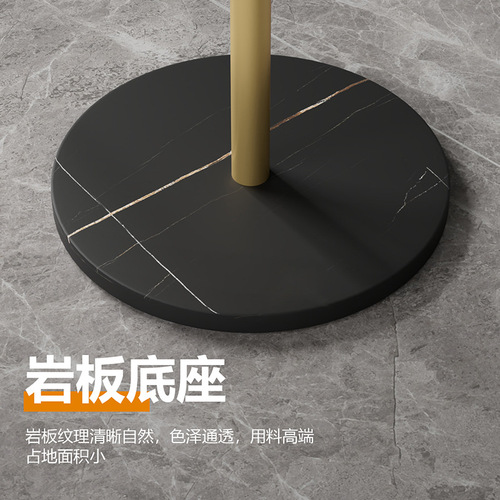 Floor-standing coat rack, bedroom light luxury slate metal coat rack, living room entry metal bag scarf rack