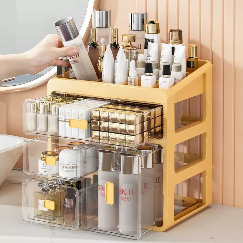 Cosmetic table transparent storage box, lipstick, dressing table, makeup box