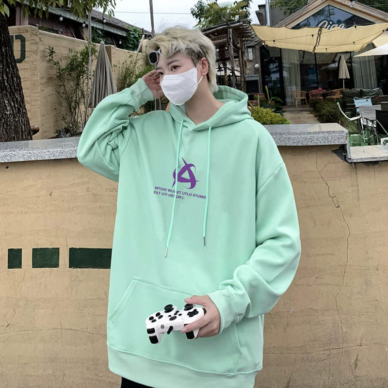 2024 новый гонконгский стиль повседневный свитер с капюшоном