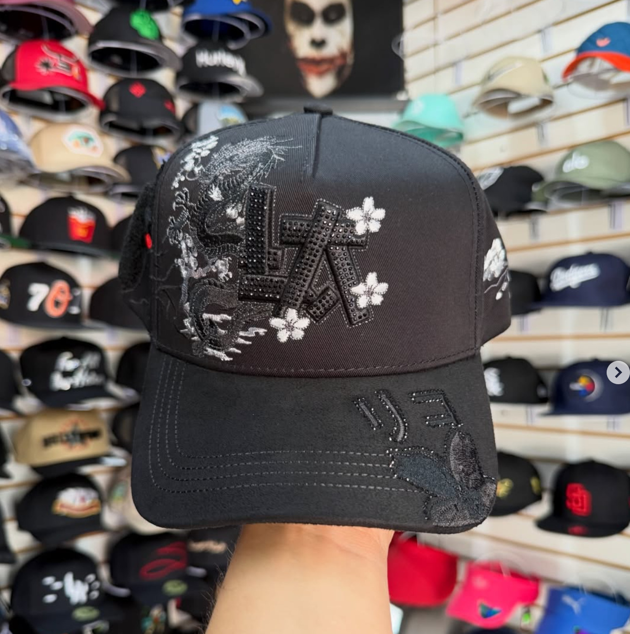 Nuevo Meike Duo Dandy bordado ajustable gorra de boca de pato borde curvo gorra de béisbol con diamantes barba tío