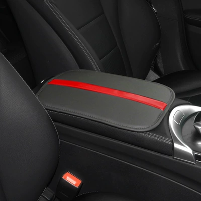 Car universal armrest box pad Armrest box pad - armrest-pad-black-room-red
