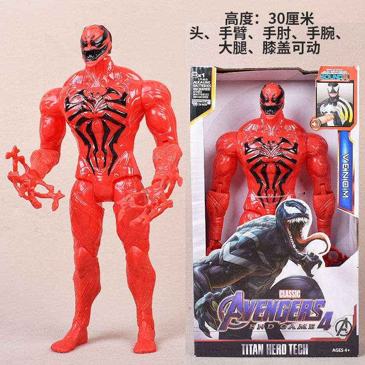 クロスボーダー子供男の子アベンジャーズアイアンスパイダーマンヴェノムブラックパンサーサノスフィギュアライトオーナメントおもちゃ|undefined
