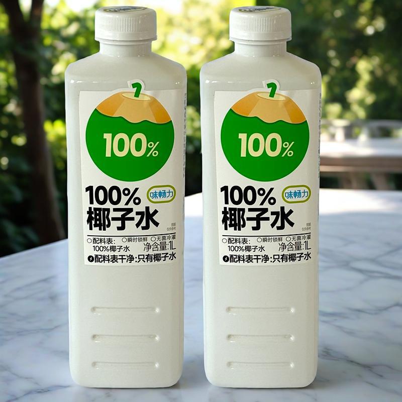 味の力の1Lは大きい瓶の家庭の飲食の100% のココナッツの水の1000mlを詰めます。|undefined