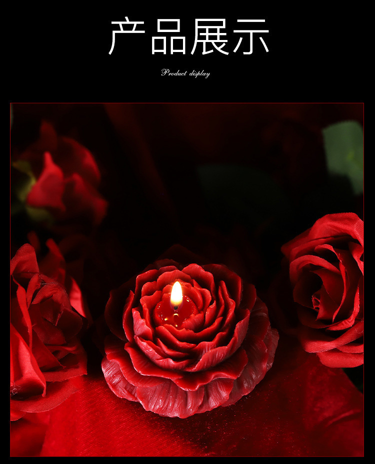 Jiuai Rose Low-Temperature Massage Candle in Red Soy Wax for Adult Couples — detail image 23