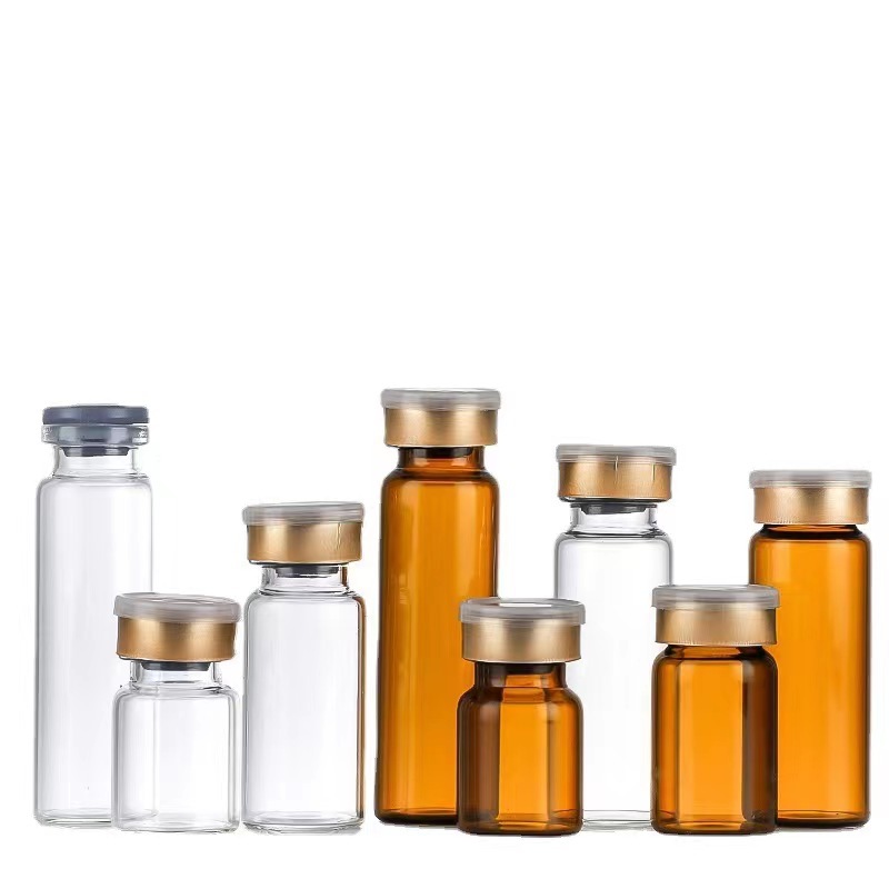 现货22卡口茶色西林瓶透明小药瓶5ml药粉瓶卡口管制瓶冻干粉空瓶