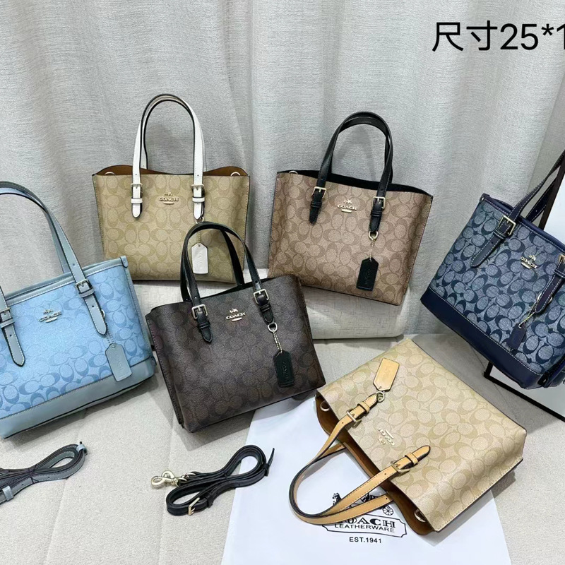 Coach C's New Women's Bag Mollie Jasmine Tote Bag Classic Presbyopic Shopping Bag Satchel Shoulder Crossbody Bag
