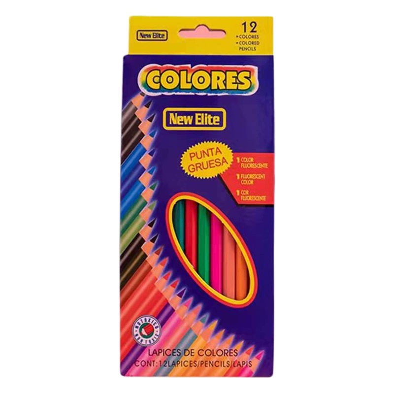 Цветной карандаш в штучной упаковке Детская ручка для рисования Масляный цветной карандаш для начальной школы Костюм 12/18/24/36 Цветной свинец