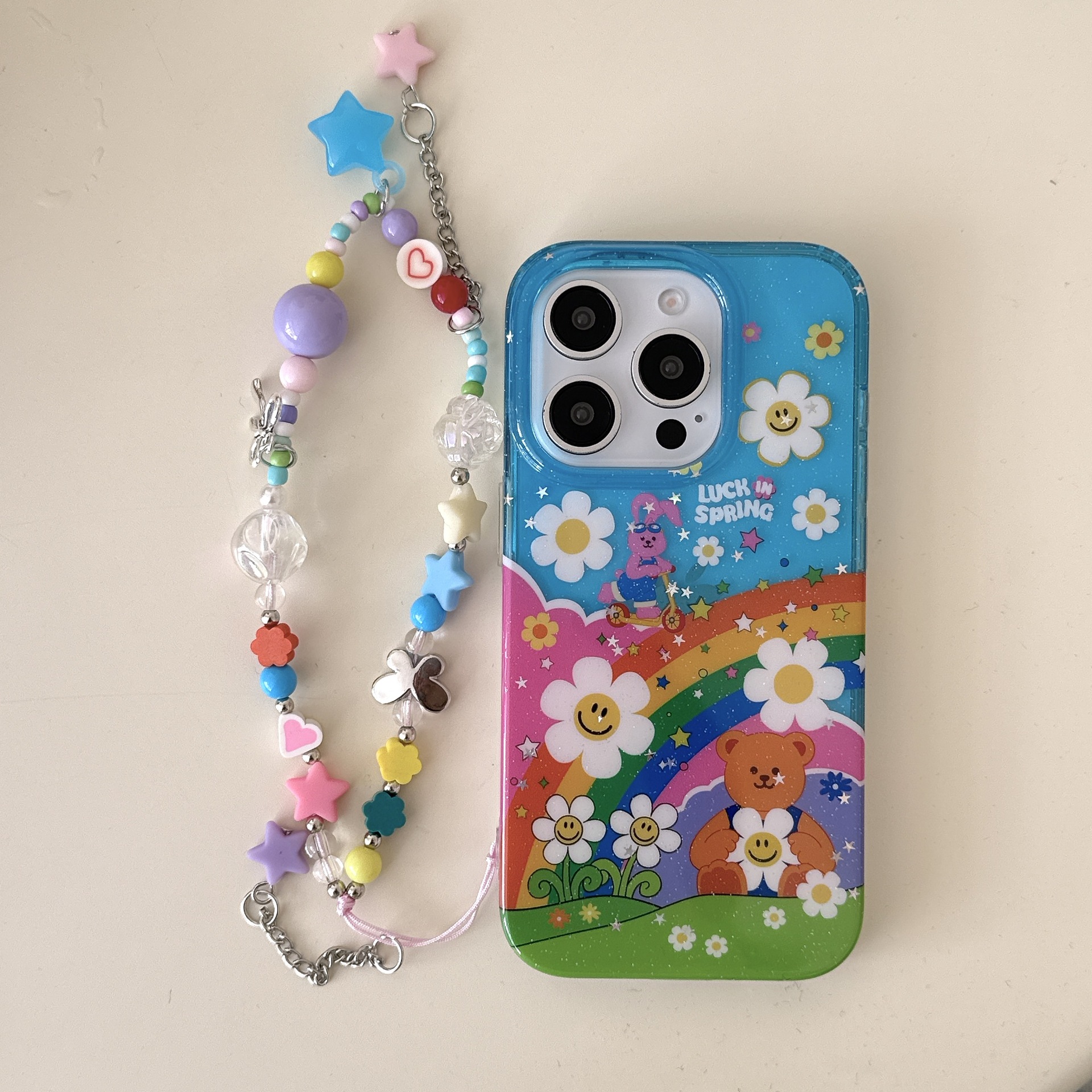 Dibujos animados flor oso para iPhone15/16 Apple 16ProMax femenino 14/13 celebridad de Internet 15Pro nuevo 14P