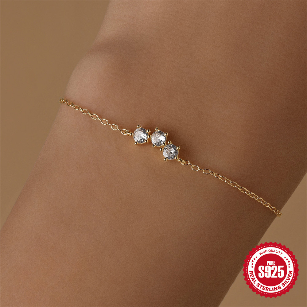 Moda europea y americana transfronteriza s925 plata esterlina clásica salvaje colgante de diamantes de una fila pulsera de personalidad salvaje