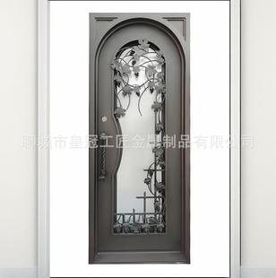 Wrought Iron Entrance Door, Factory Direct Supply, Hand-Forged Single-Opening Wrought Iron Entrance Door, Villa Wrought Iron Security Door
