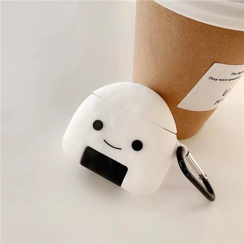 Силиконовый защитный чехол (совместим с Apple) для AirPods 1/2, милые мультяшные дизайны, с крючком/кольцом