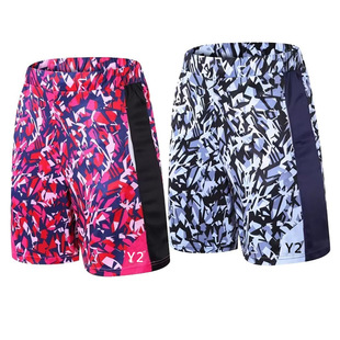 New badminton pants quick-drying breathable running sports volleyball tennis boys and girls shorts casual printing 075