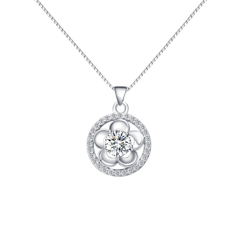 Japón y Corea del Sur pequeños colgantes de flores de plata esterlina frescos colgantes de moda personales para mujeres colgantes al por mayor