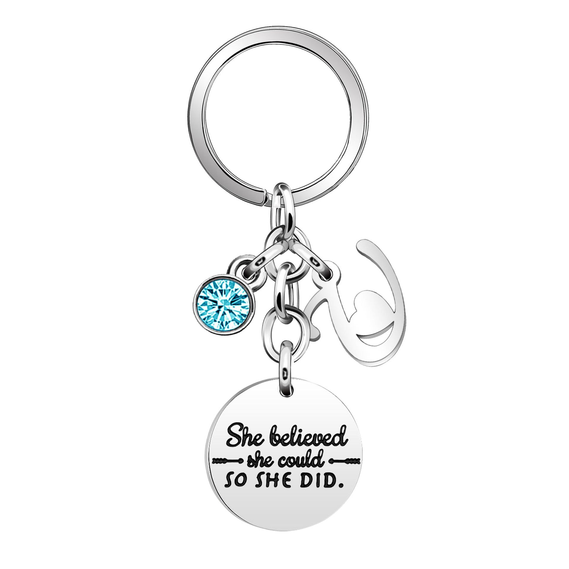 Keychain with letters, letter U